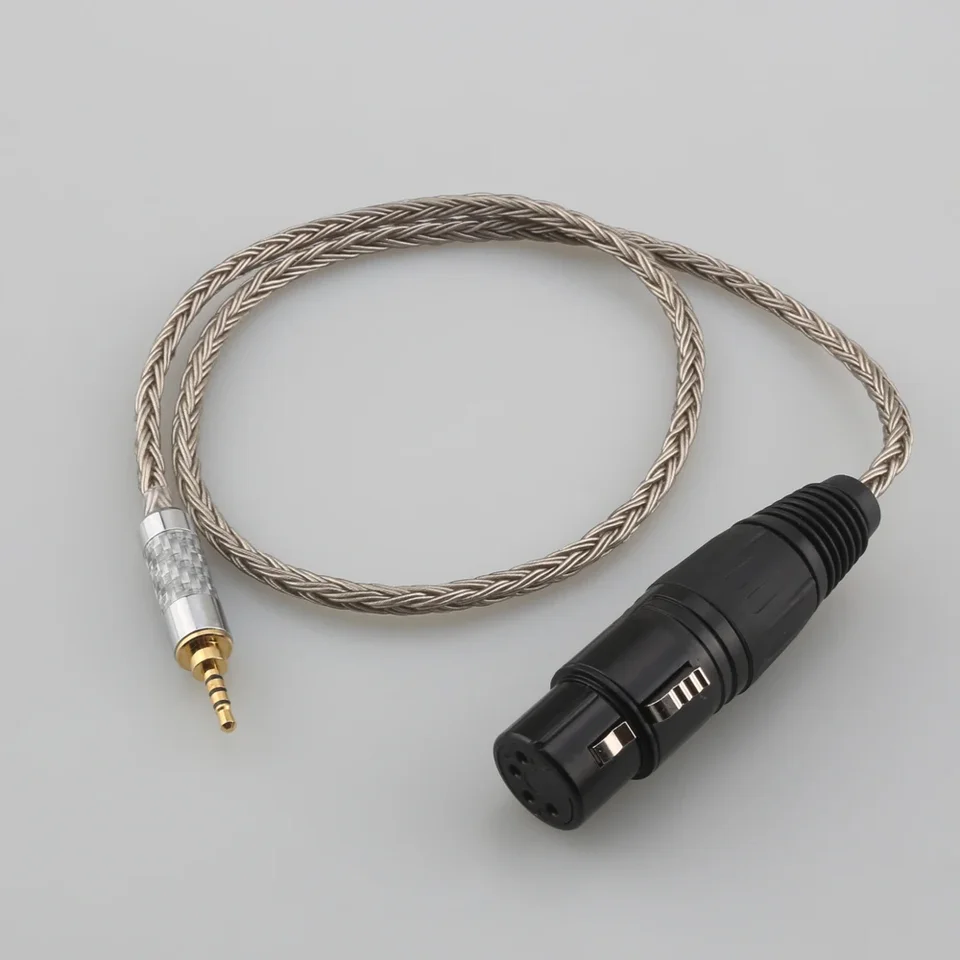 Nové 16 jadrá 2,5 vyvážené konverzie uhlíkových vlákien Mužská zástrčka na 2,5 mm 3,5 mm 4,4 mm 4pin xlr samice Gold-Pathed for Audio Headset