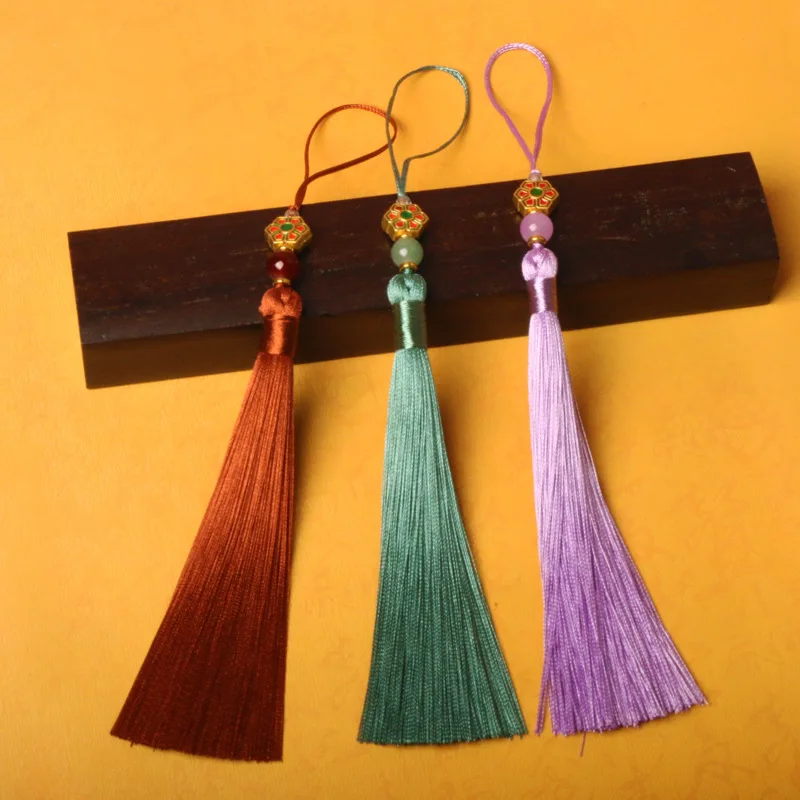 Nové 22 cm slnečnicové strapce strapce Fringe Bag Telefón prívesok oblečenie ventilátor tassel auta zavesenie záložiek Doplnky DIY remeslá ručne vyrobené