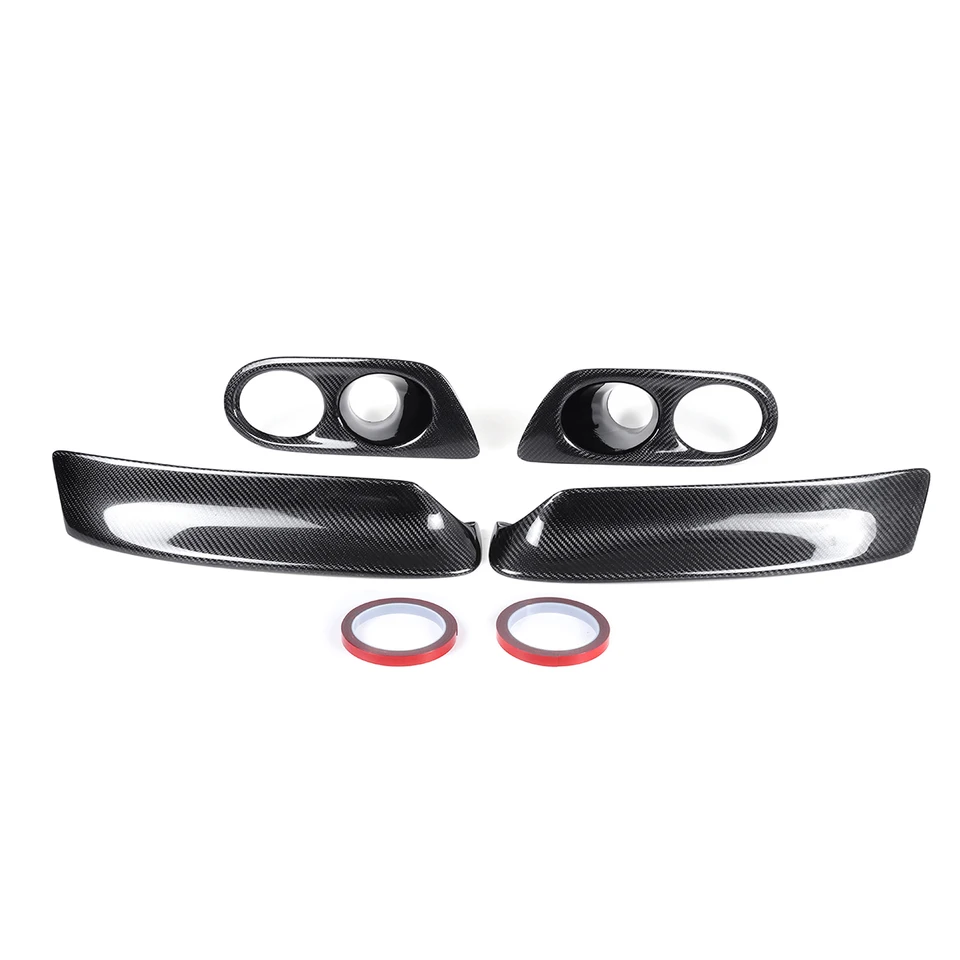 NOVÉ 2KS Skutočné uhlíkové vlákno auto predné nárazníky Splitters LIP Difúzor+hmlové poťahy orechovača pre BMW E46 M3 2001-2006 CSL