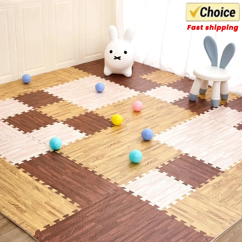 Nové 30x30cm eva Imitácia Imitácia dreva Zostrihanie Zemizovanie uzemňovacia podložka Pena detská pazzovina Puzzle Puzzle Podlahové rohože
