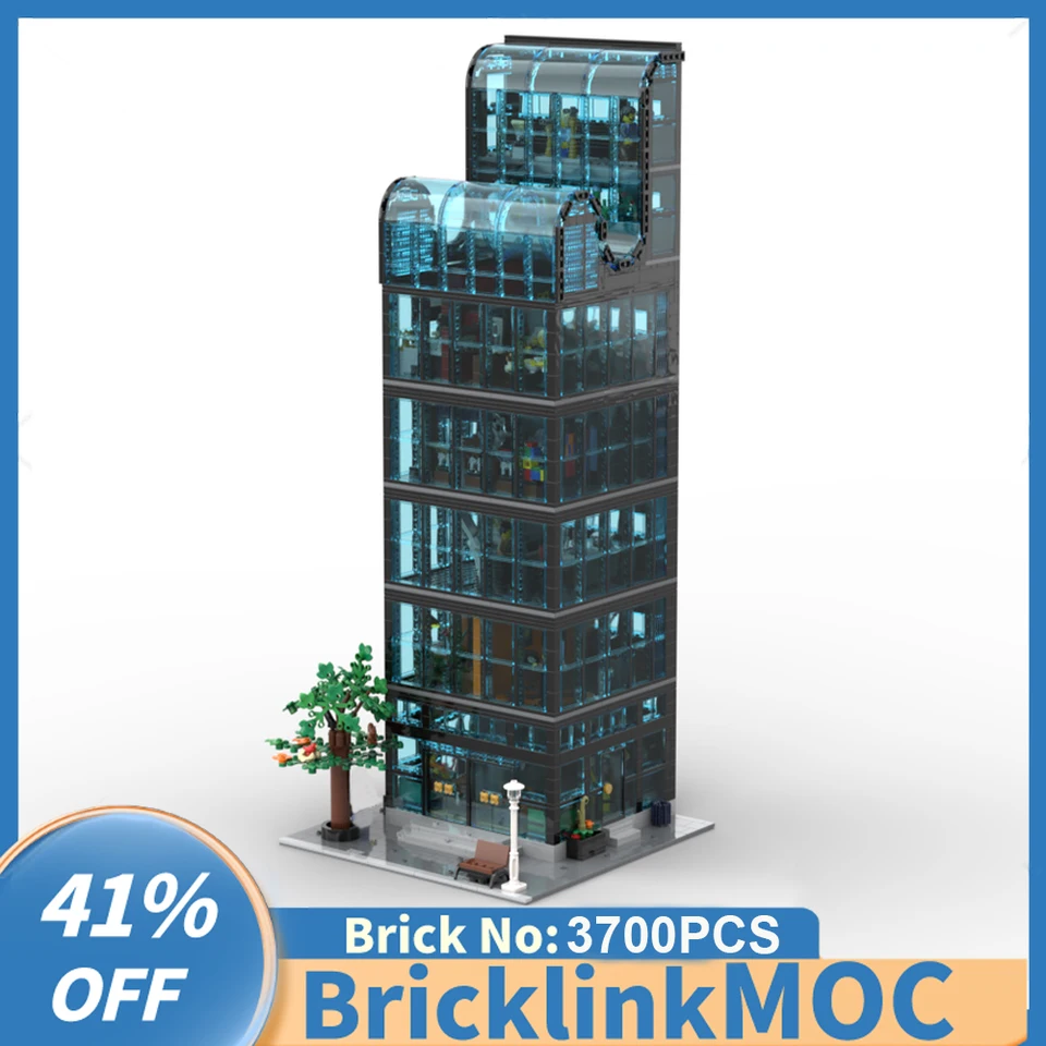 Nové 3700ks City Hot Selling Street View MoC Modular Downtown Mrakodrap DIY kreatívne nápady DETI DETI NARODENIA BLARTÚRY Bloky