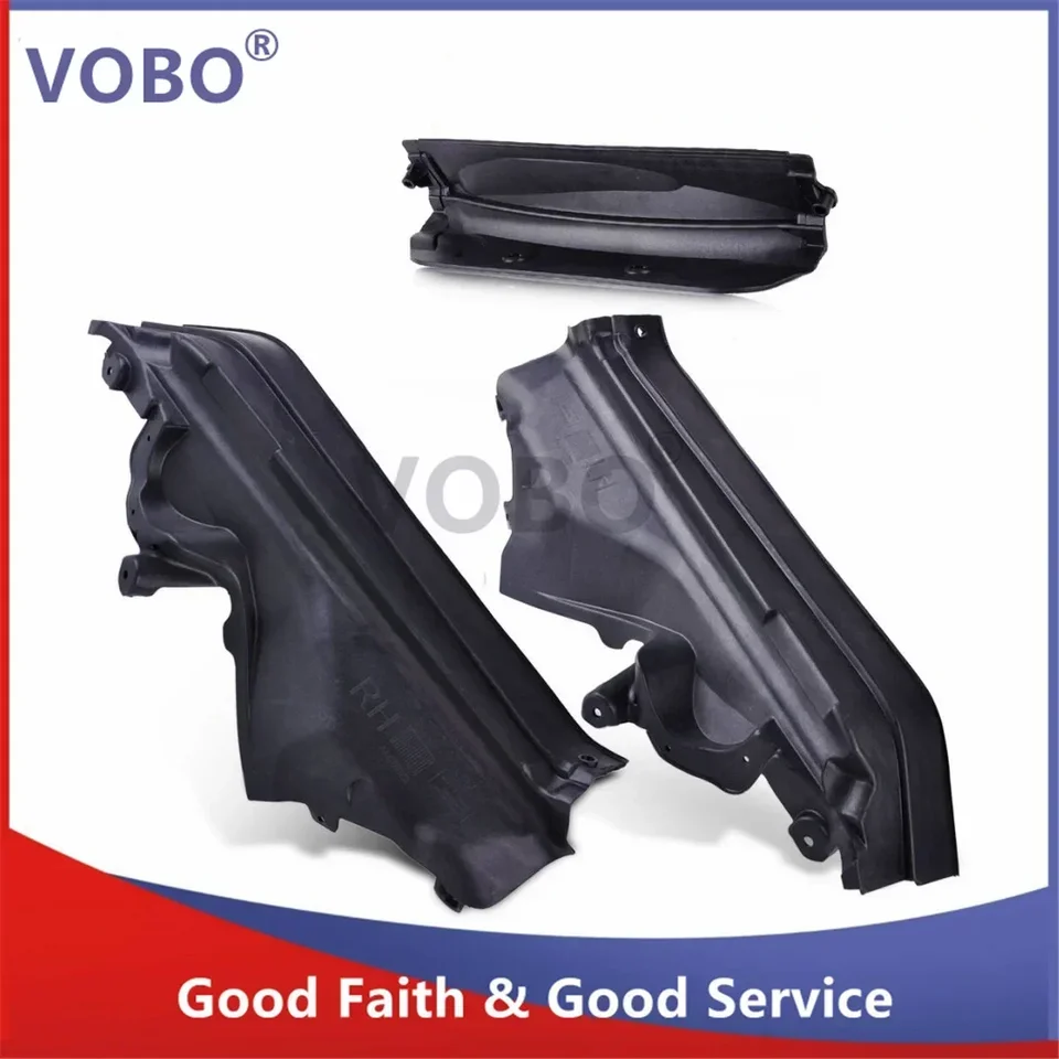 NOVÉ 3PCS 51717169419 51717169420 51717169421 Čierny automobilový motorový prierezový panel pre BMW X5 X6 E70 E71 E72