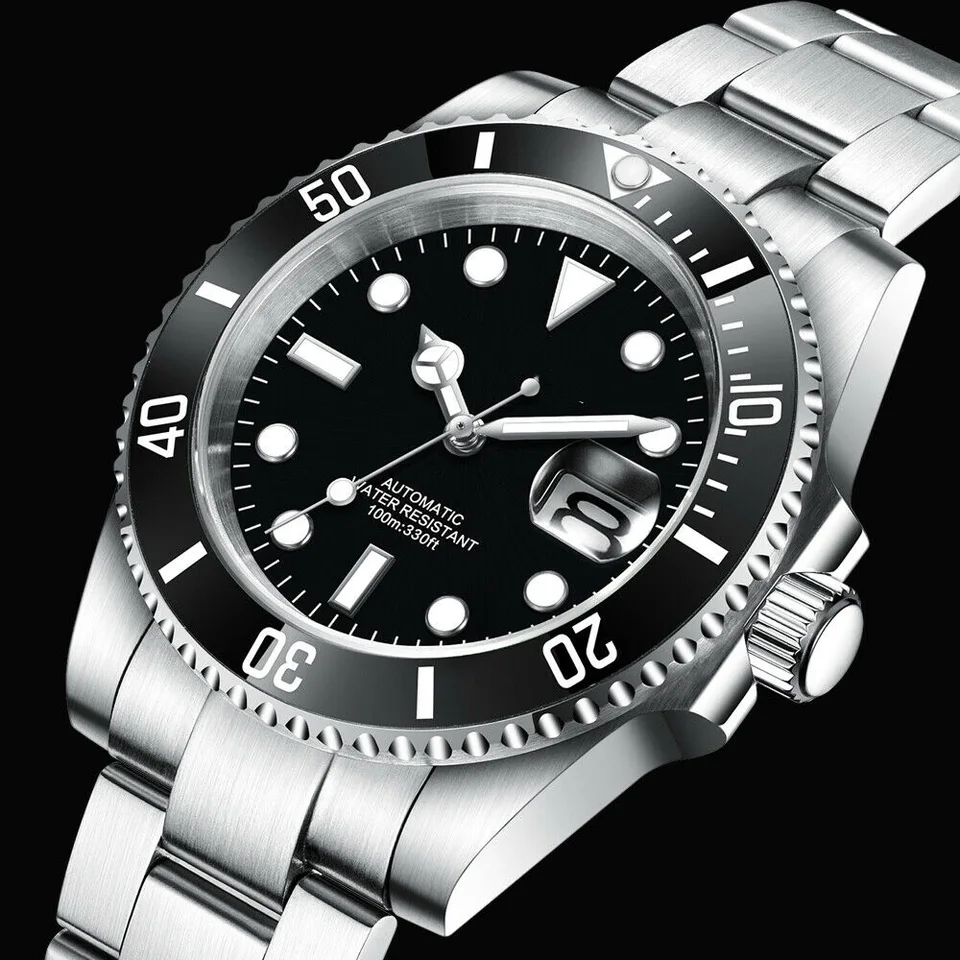 Nové 40 mm luxusné automatické mechanické zafírové jachta NH35 hodinky Men Keramické svetelné vodotesné vodotesné hodinky Corgeut Relogio Masculino
