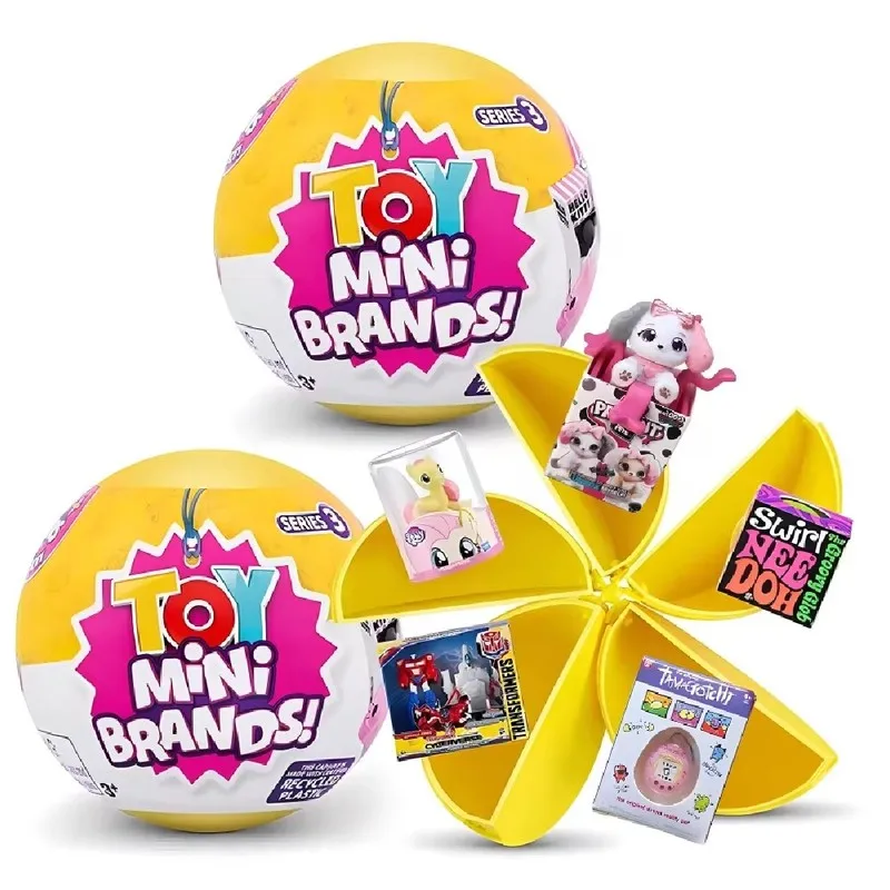 NOVÉ 5 prekvapenie Mini Brands Zuru Mini Brands Toys Toy Miniature Toys Mystery Blind Box Series 3 Kittyball Originálna miniatúrna hračka