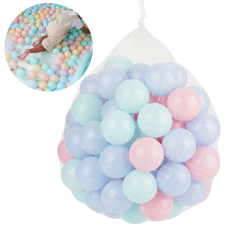 Nové 50/100ks 5,5 cm námorná guľa Mäkká voda bazén Ocean Wave Ball Plastové gule vonkajšie guľové loptičky jamy hračky Macaron Ocean Ball