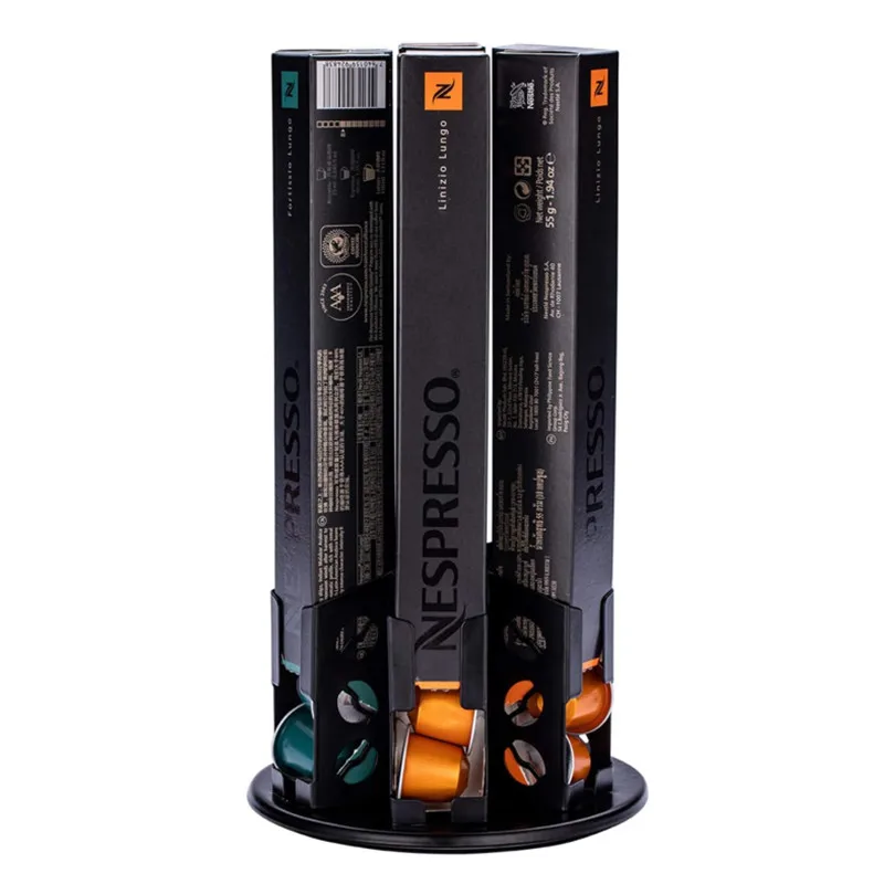 Nové 60 kov kovové káva Nespresso tobolky držiak železný chrómovanosť stojan na kávu Storage Storage Rack Box Organizátor