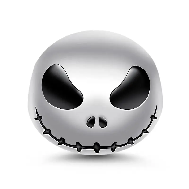 Nové 925 Sterling Silver Jack Skull Charms DIY jemné korálky Fit Original Pendant Charm Náramky Náramky pre dámske doplnky