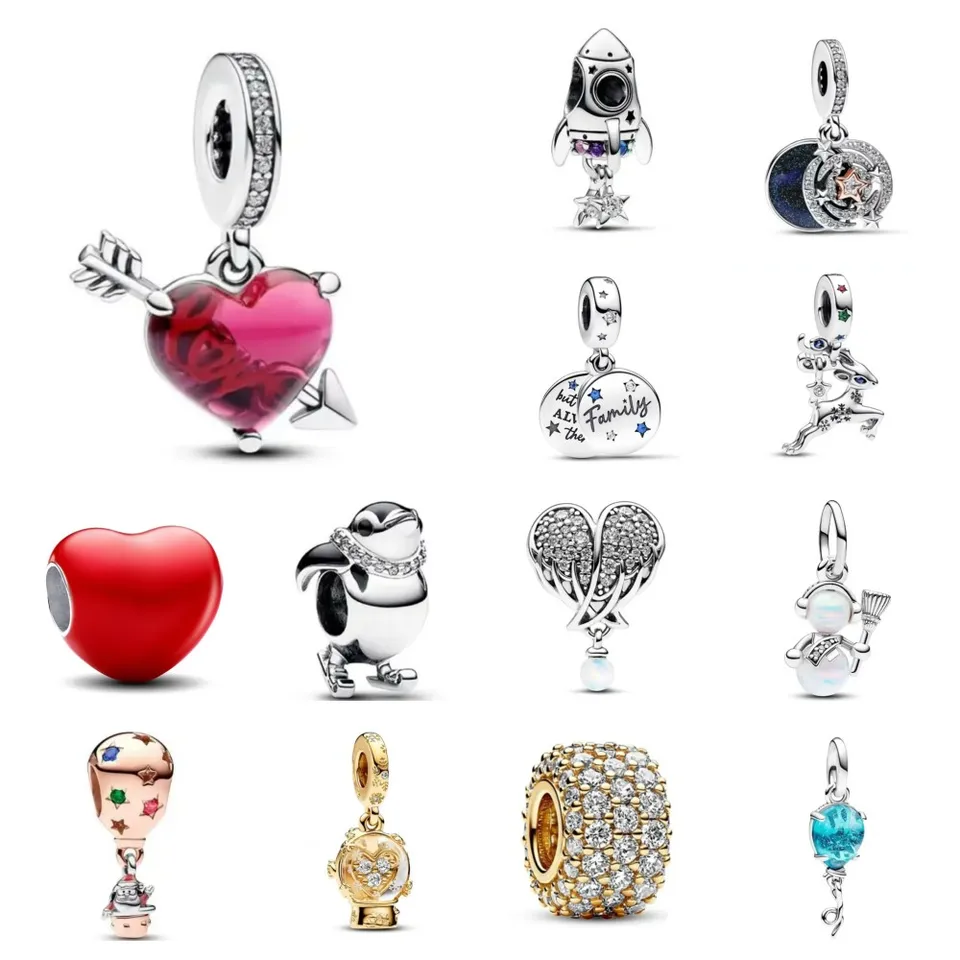 Nové 925 Sterling Silver Vianočné tučniaky sobia DIY korálky Fit Original Európske kúzla náramok Jewerly Accessories for Women