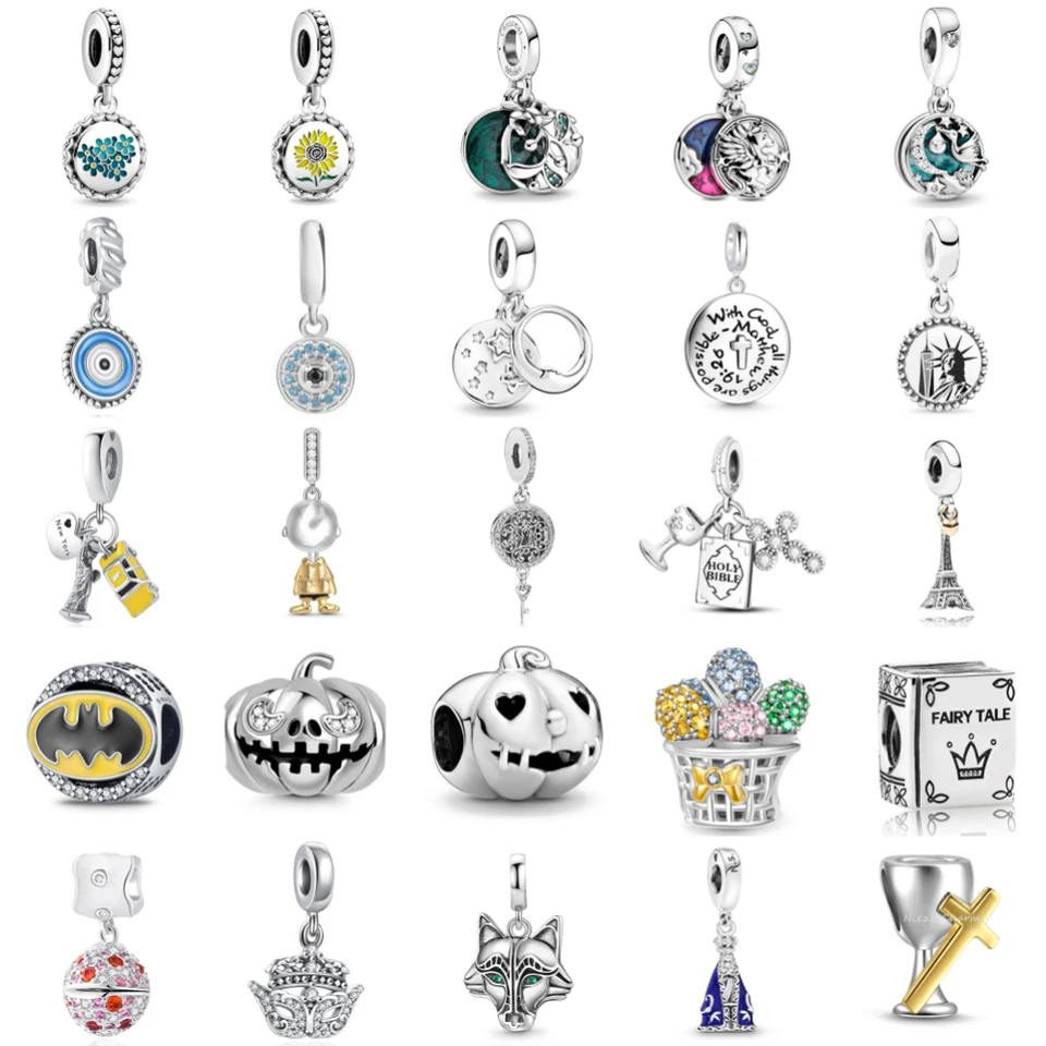 Nové 925 Sterling Silvering Veľkonočné vaječné maska ​​kúzlo ley 925 reťazca fit fit originálny náramok Pandora DIY Dámske šperky