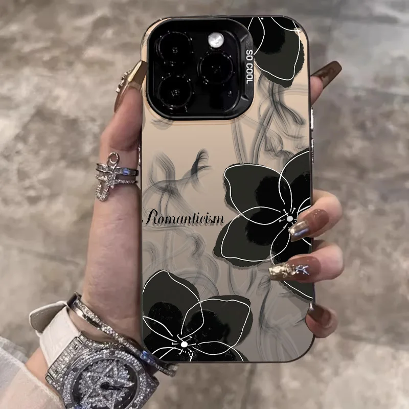 Nové a luxusné telefónne puzdro pre iPhone 11 12 13 14 15 Promax 7 8 14 15Plus x xr xsmax čierne zlato, apríl