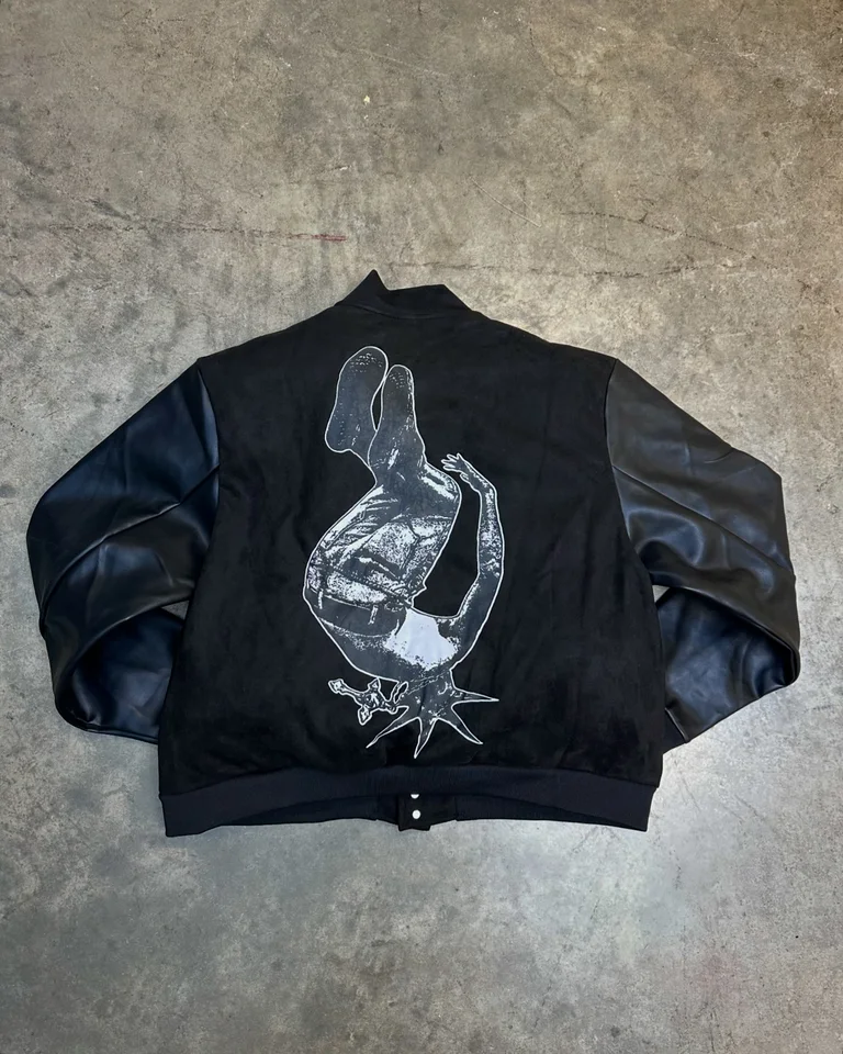 Nové americké retro bundy pánske a dámske y2k hip hop vzor potlačené retro kožené bundy punk goth motocyklové bunky