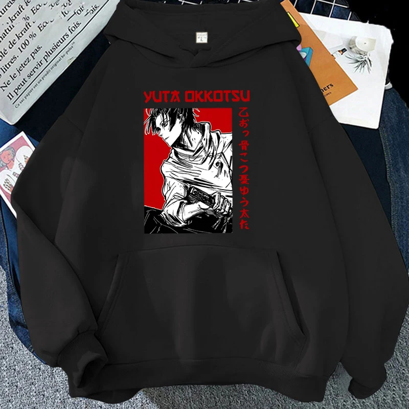 Nové anime okkotsu yuta tlačové mikiny Ženy Muži príčinné vrcholy unisex harajuku mikiny s dlhým rukávom