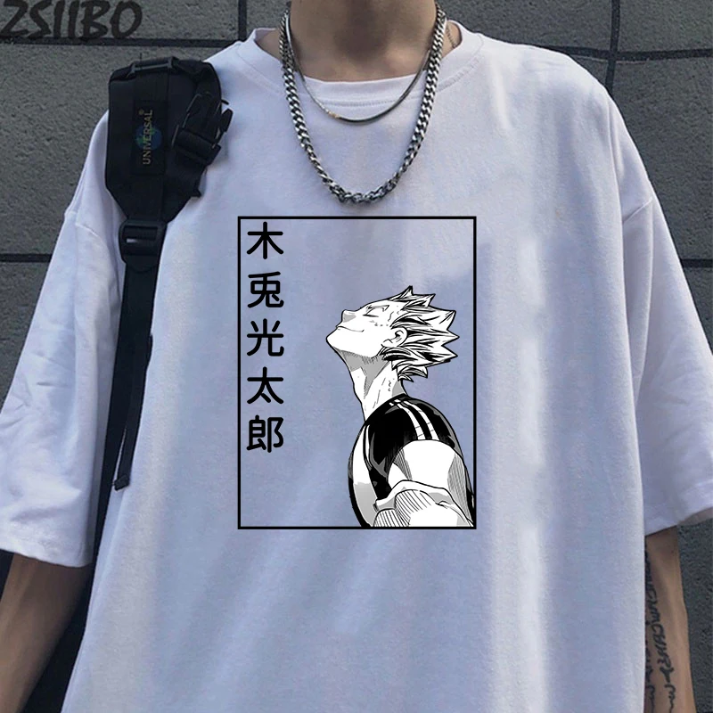 Nové anime tričká Funny Kotaro bokuto tlačené tričko Tričko Ženy Men letné neformálne rukávy košeľa módne voľné vrcholy