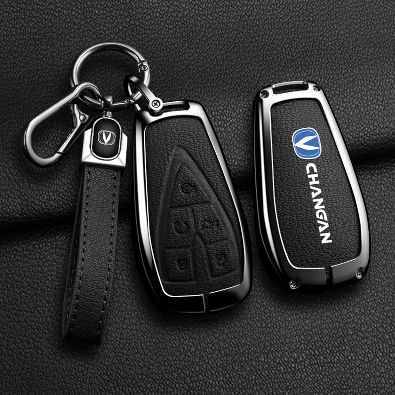 Nové automatické zliatinové kožené auto kryt krytu pre kľúče pre Changan Unit Unik CS35Plus CS55 Plus CS75 Plus Oshan X7 X5 Auto príslušenstva