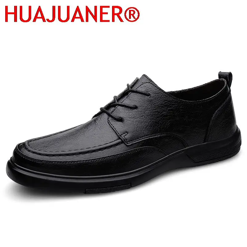 Nové britské štýlové topánky módne originálne kožené topánky Men Pohodlné nízko top ležérne topánky lesklé klasické mužské topánky Oxfords