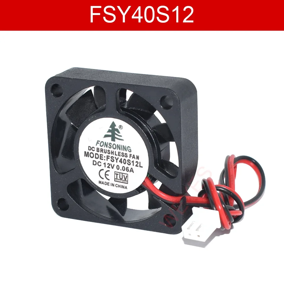 Nové chladenie 4 cm FSY40S12L 40*40*10 mm DC12V 2PINS 0,06A 4010 štvorcový mlčanový ventilátor COOLER