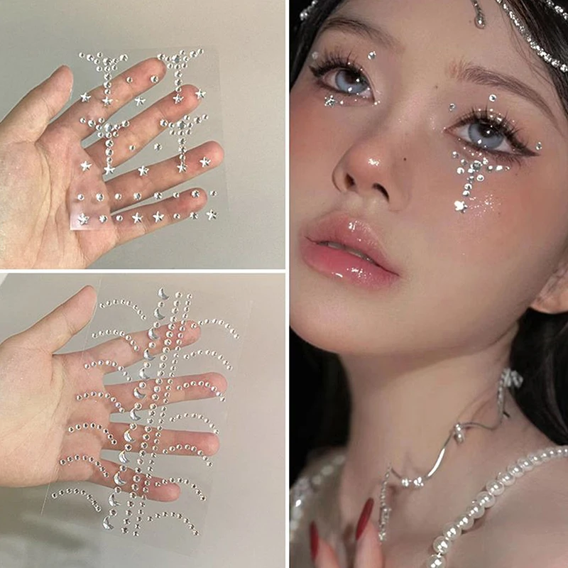 Nové diy oči tvár Self Adhesive make -up dočasné tetovanie krásy Diamands slepacie klenoty festival festival tela