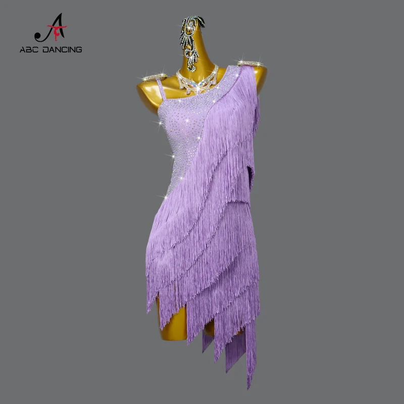 Nové dospelé ženy latinské tanečné súťaž Tassel Dress Sexy Ball show oblečenie Dámy Večer kostýmy nosia sukňu Bodycon Prispôsobené