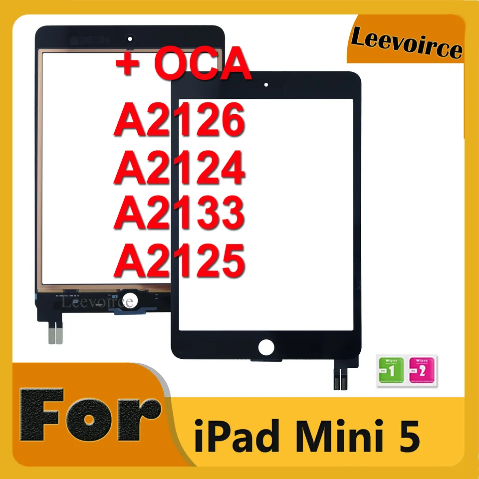 Nové dotykové obrazovky pre iPad Mini 5 Mini5 A2126 A2124 A2133 A2125 Digitalizátor obrazovky dotykovej sklenenej obrazovky s príslušenstvom panela s OCA s OCA