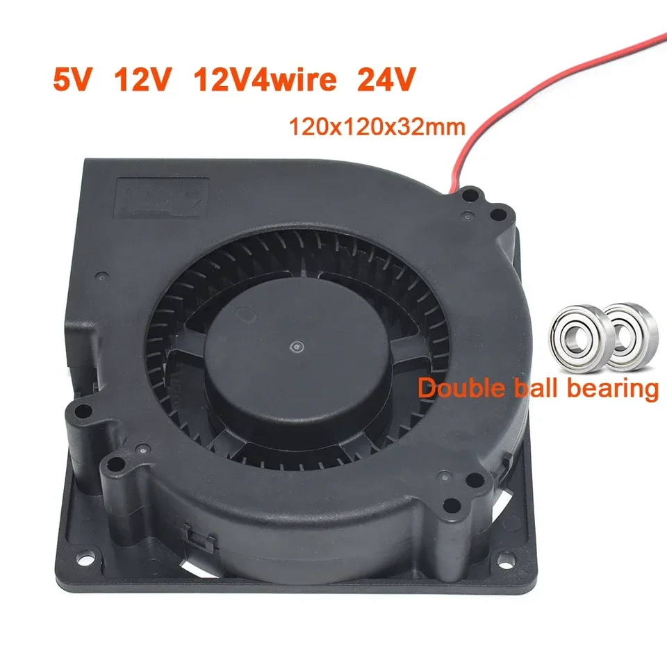 Nové duálne guľôčkové ložisko 120 mm ventilátor GDB1232 pre Gostitime 5V 12V 24V 120x120x32mm veľkého objemu vzduchu ventilátor grilu gril grilový dúchadlo