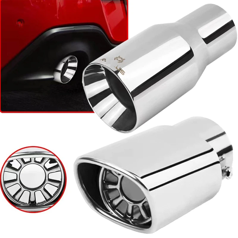 Nové dvojvrstvové zahustené výfukové potrubie Nerezal Univerzálny výfukový bubon tlmič tlmiča 63 mm outlet89mm