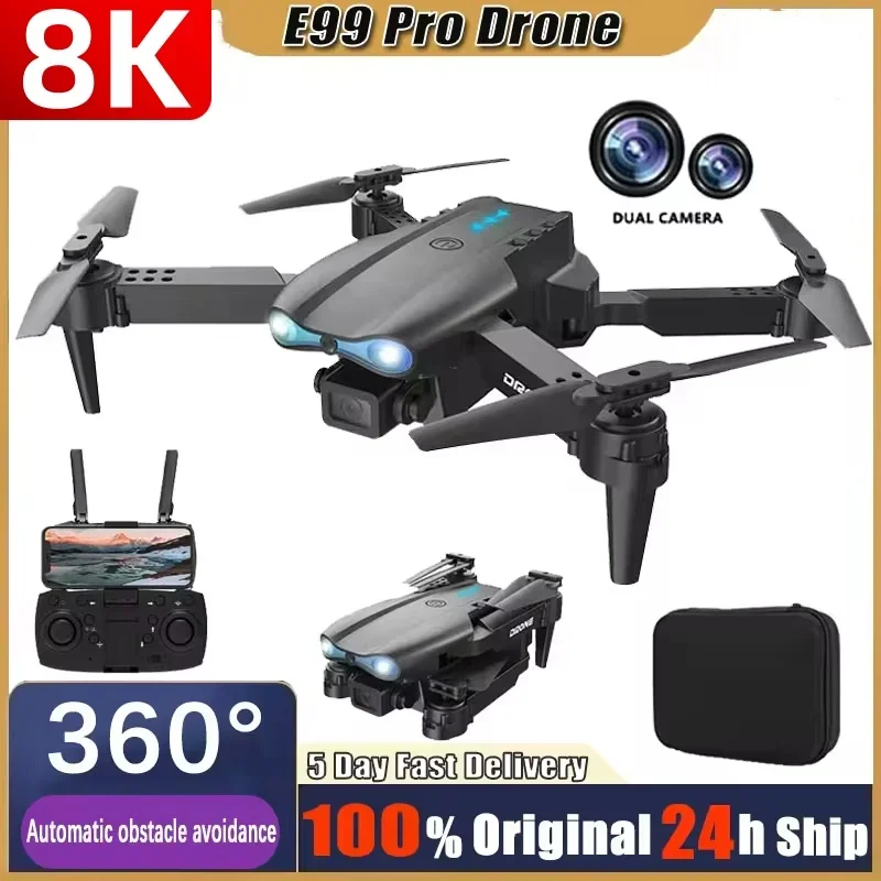 Nové E99 Pro Drone Quadcopter Diaľkové ovládanie rukoväte štyri osi lietadlá HD 8K Photography UAV výška fixačné hračky