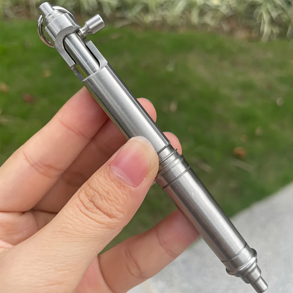Nové EDC z nehrdzavejúcej ocele taktické pero Put Ballpoint Outdoors Písanie nástrojov Office Traveling Prenosný vreckový loptičku