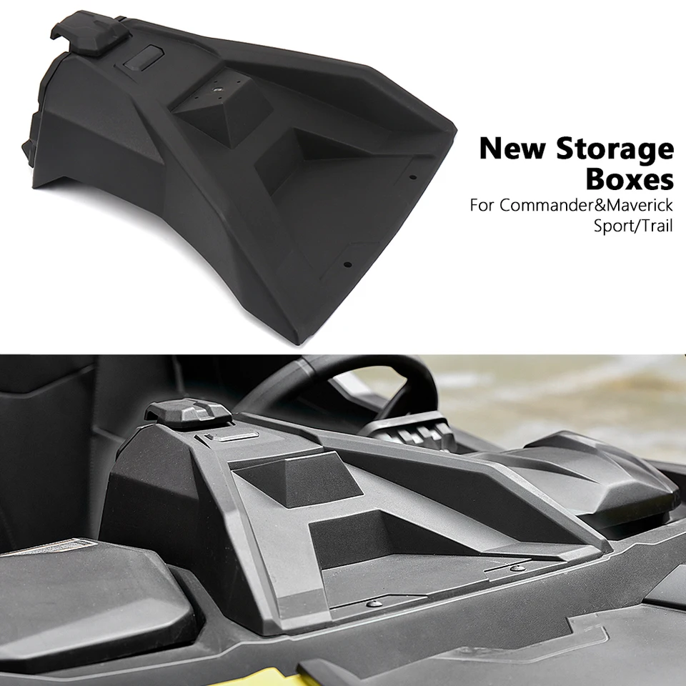Nové elektronické zariadenia UTV Elektronické zariadenia Držiteľ tabletu Storage Box Čierne príslušenstvo pre Can Am Maverick Sport Trail 800 1000 R Commander Max
