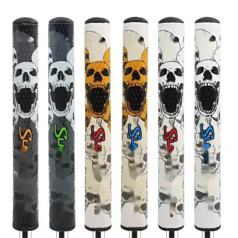 Nové farby Golf Putter Grips Skull 2.0/3,0/5.0 Nie sú kruté rukoväte tlačené golfové klub Putter Grip Pu Nesklvina odolné voči opotrebeniu