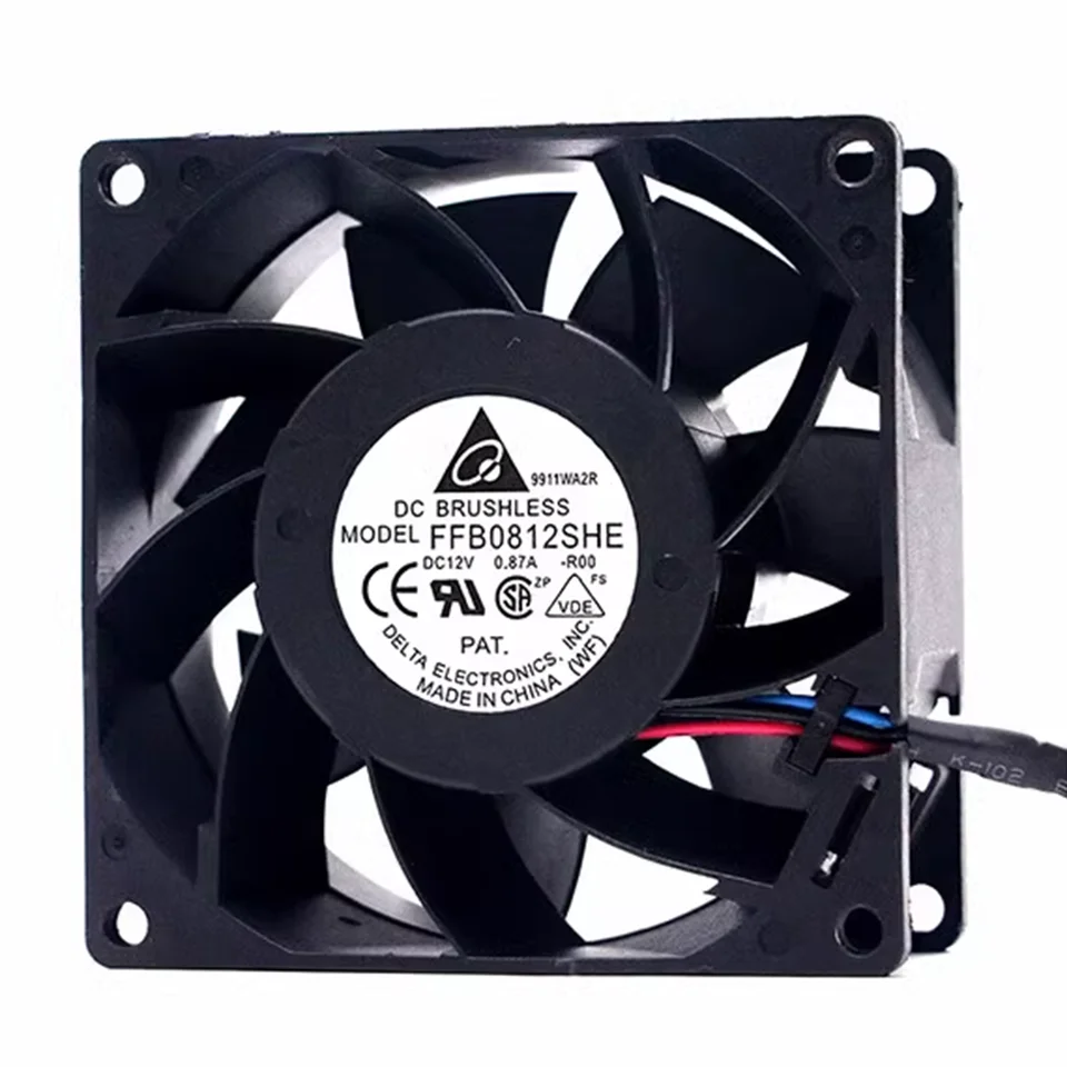 Nové FFB0812She 12V 0,87A 8cm 80 mm 8038 Duálne ložisko chladiaceho ventilátora násilia pre Delta 80*80*38 mm