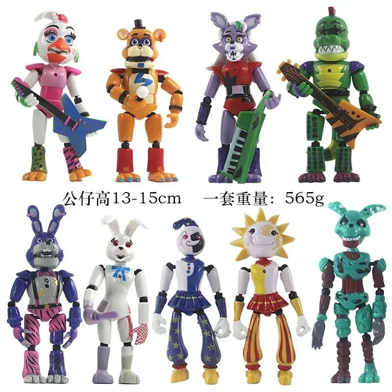 Nové figúrky FNAF Cute Bonnie Bear Five Nights Security Porušenie akcie Postava PVC Model Sundrop Hračky Darčeky