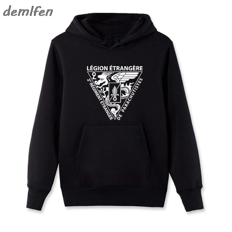 Nové francúzske cudzie légie Špeciálne sily svetovej vojny Milá mikina muži fleece kapucňa kapucňa tops harajuku