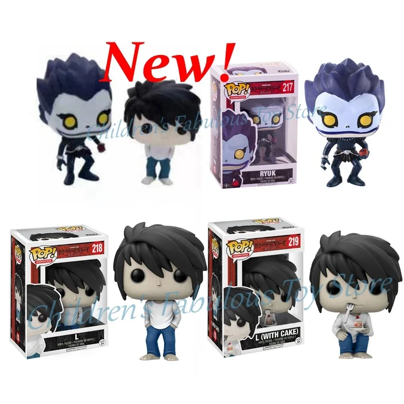 NOVÉ FUNKO POP Death Note LIGHT #216 RYUK #217 #218 L s koláčom #219 PVC Akčná figúrka zbera