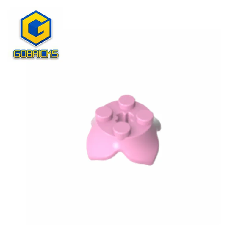 Nové Gobricks GDS-2043 Plate Round 2 x 2 x 2/3 s + dierou nápravy a 4 listami exten kompatibilný s 15469 kúskami detských hračiek