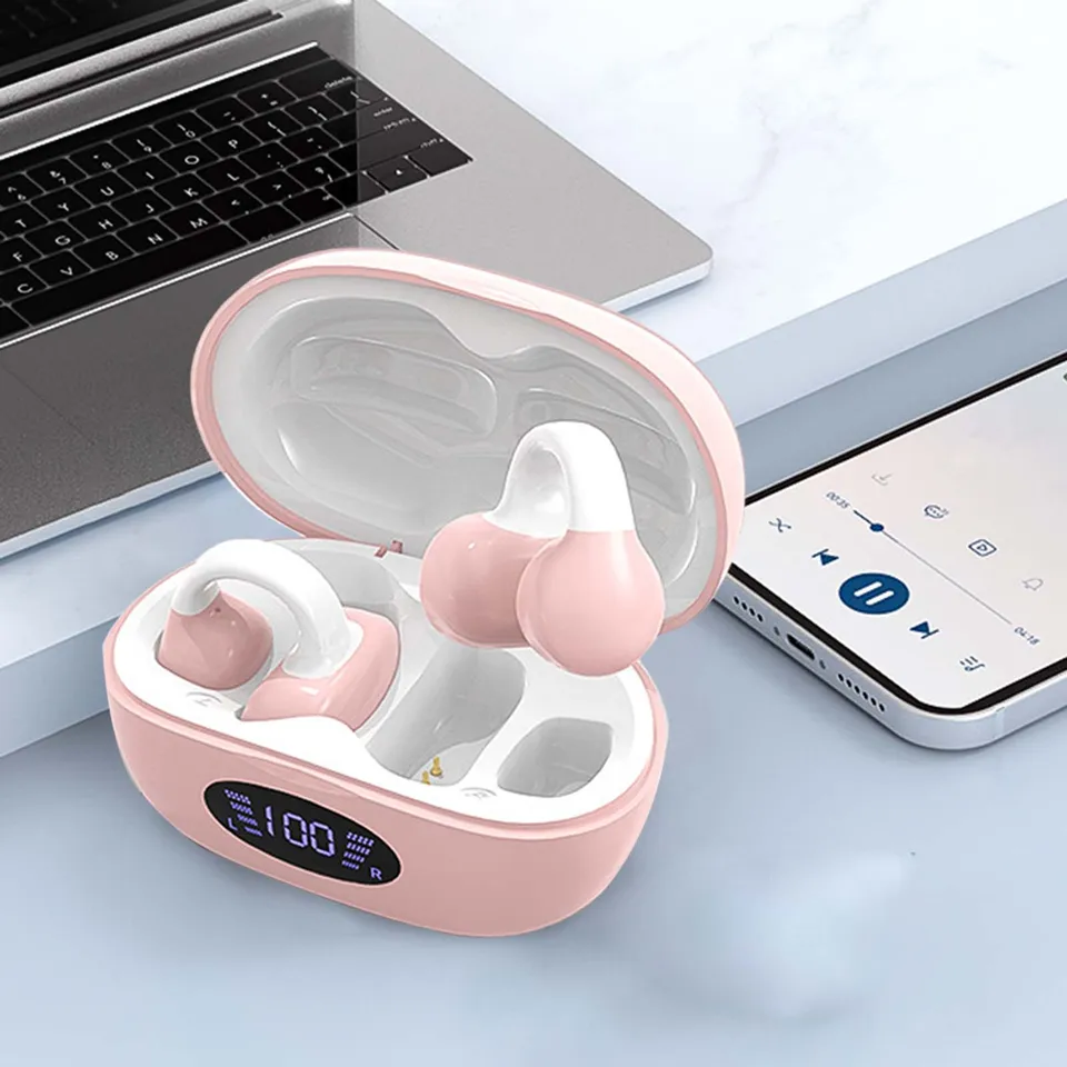 NOVÉ I113 Bezdrôtové klipové kosti kosti kosti Vedenie slúchadiel FONE Bluetooth 5.3 uší spona na uši náušnice Športové slúchadlá slúchadlá na uši
