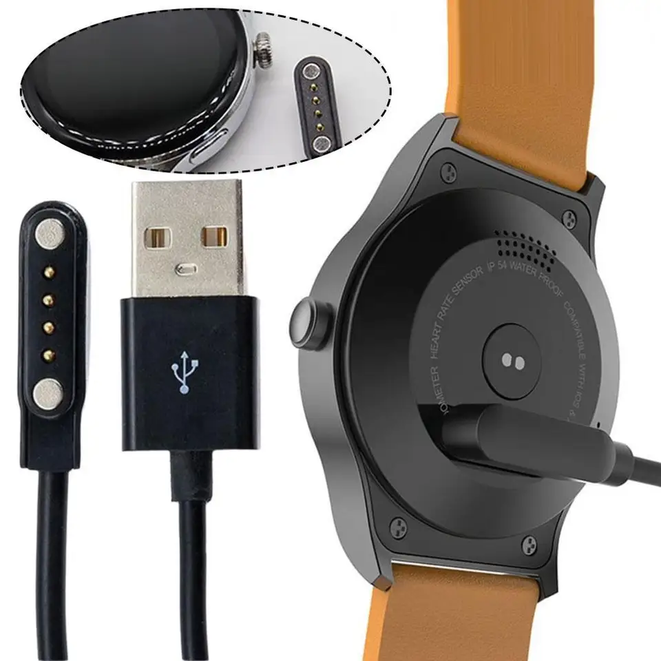 Nové inteligentné hodinky nabíjacie kábel 4 PIN Magnetická nabíjačka Univerzálny inteligentný náramok Sports Watch 4 PIN nabíjací kábel 7.62 Pitch n ew