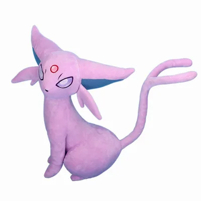 Nové Japonsko Karikatúra Pokemon Espeon Plys Hrace Hrace Scdle Animals Doll 35 cm Detské darčeky narodeniny