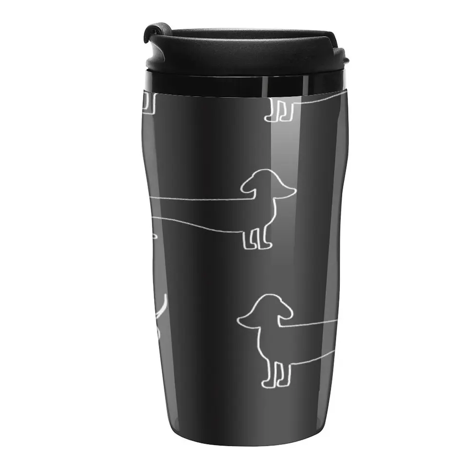 Nové jazvečkové silueta v tmavom cestovnom kávovom hrnčekovom hrnčekovom skle pre kávu misky Espresso Coffee Cup Sets