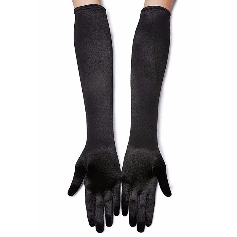 Nové klasické dospelé 17 farieb Opera/lakte/zápästie Stretch Satin Satin Finger Dlhé rukavice Ženy Flapper rukavice zodpovedajúce kostým