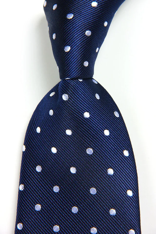 Nové klasické kockované modré zlato kravata Jacquard tkané hodváb 8 cm Pánske krava