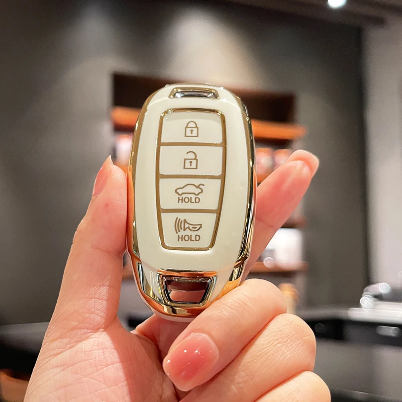 Nové krytie Case Case Case TPU pre Hyundai I30 IX35 Kona Encino Solaris Azera Grandeur IG Accent Santa Fe Palisade Držiteľ FOB