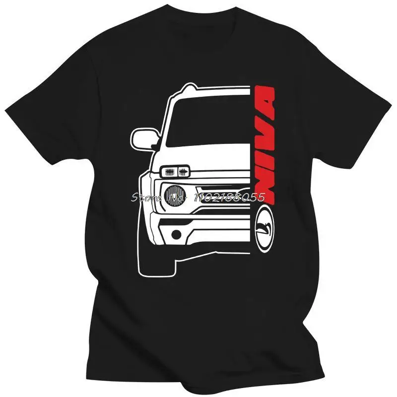 NOVÉ LADA NIVA BRONTO AUTO AUTO BLACK THIRNE 100% bavlnené tričko Men O-NECK Tees Harajuku Streetwear
