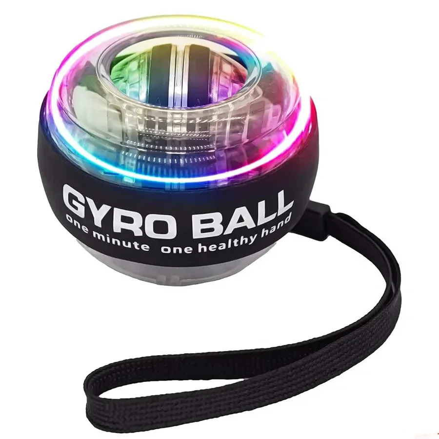 Nové LED Gyroskopické trénera Ball Ball Autostart Range Gyro Power Wrist Ball Arm Ručne svalové sily Tréner Fitness Equipment