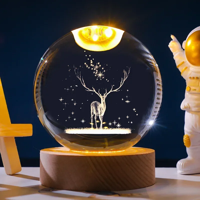 Nové LED nočné svetlo Mliečna dráha Galaxy Solar Solar Crystal Ball Detská lampa Lampa Light Light Light Vianoce kreatívny darček