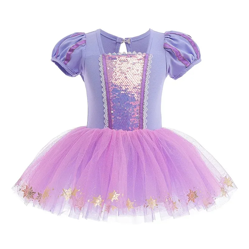 Nové letné deti Girl's Casual Dress Mesh tutu baletný tanec Flowined Perform Tutu Puff Ruckves Princess Dresses K2308