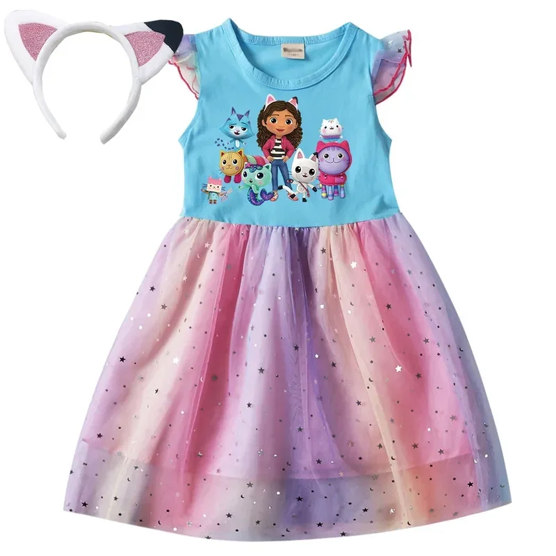 Nové letné dievčatko Gaby Cat Dresses Bag čelenka Kids Cabby's Dollouse vianočné večierky Cosplay kostým pre priateľku