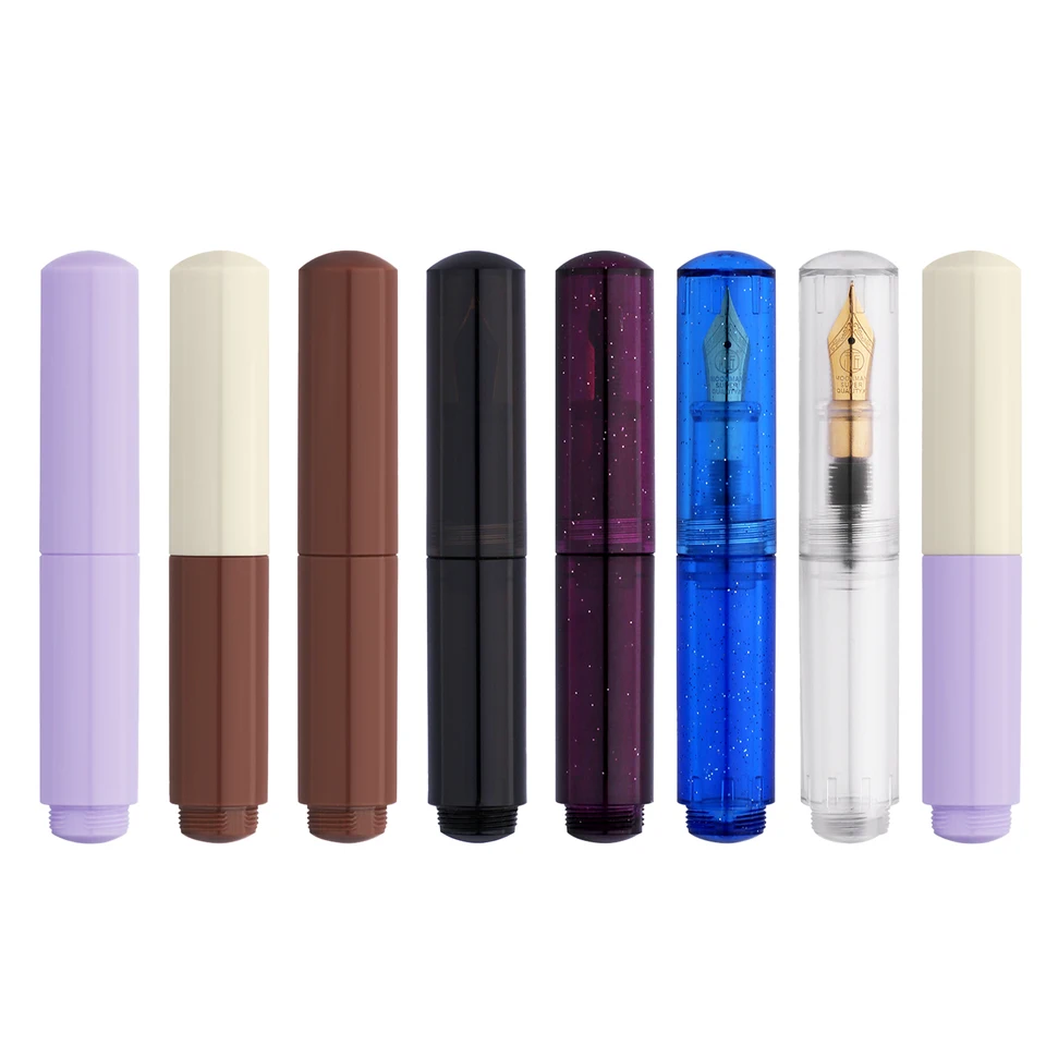 Nové Majohn Wancai Fountain Pens Transparentné hviezdne oblohy písanie atramentu Pens macaron maillard Brown Mini Pocket Pen School Supplies