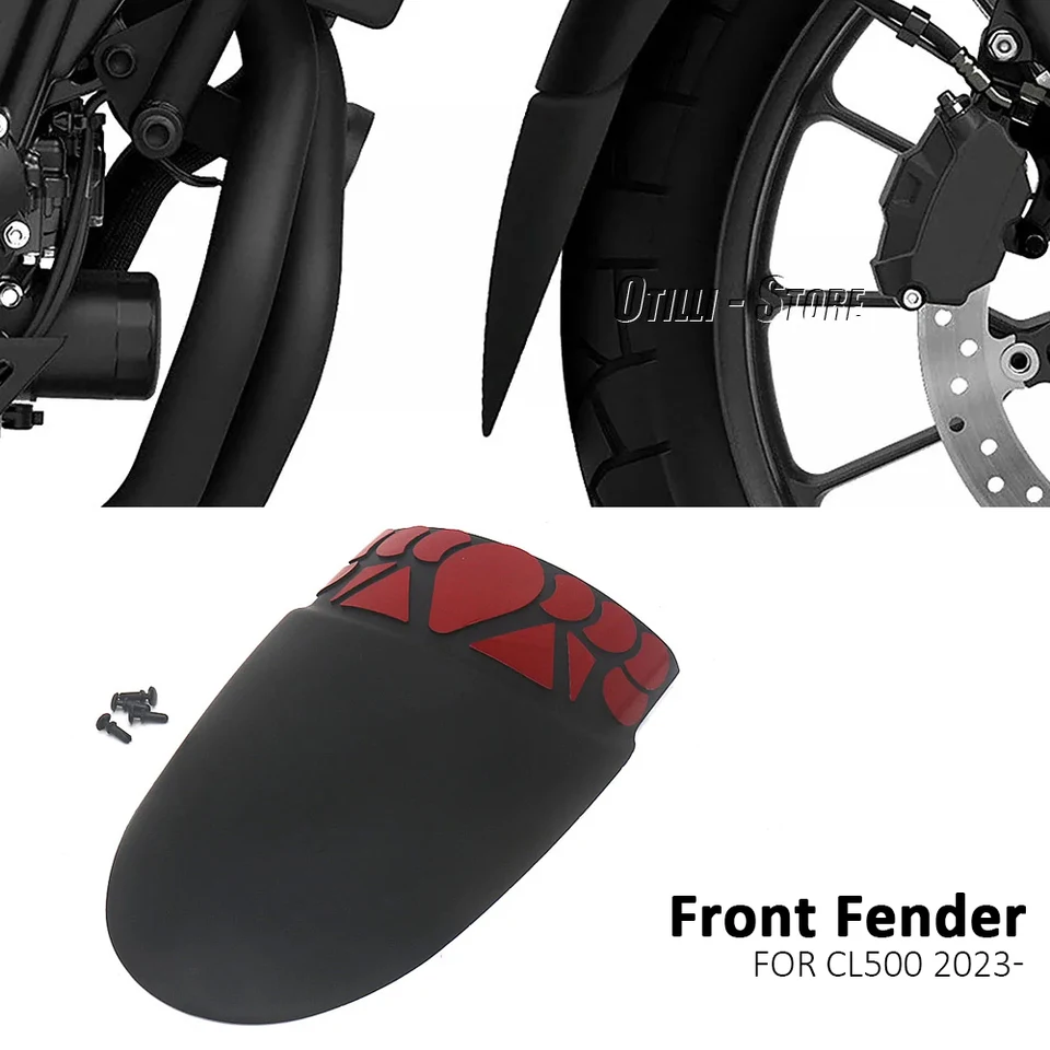 Nové motocyklové príslušenstvo pre Honda CL 500 CL500 CL500 2023 2024 Predný predlžovač blatníka Mudguard Black Anti Splash Chowel.