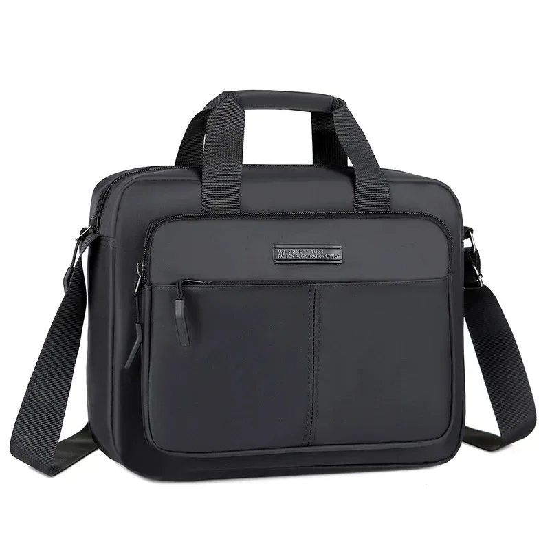 Nové mužské veľkokapacitné horizontálne ramenné tašky Messenger Bag Multifunkčné jednoduché A4 knižné kabelka Business Bag 가방