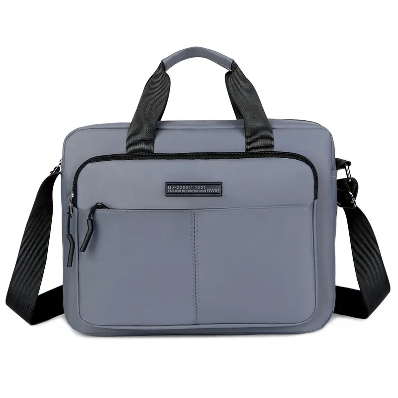 Nové mužské veľkokapacitné horizontálne ramenné tašky Messenger Bag Multifunkčné jednoduché A4 knižné kabelka Business Bag 가방